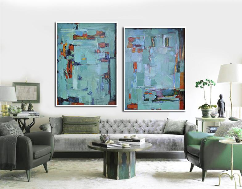 Set of 2 Contemporary Art #S110